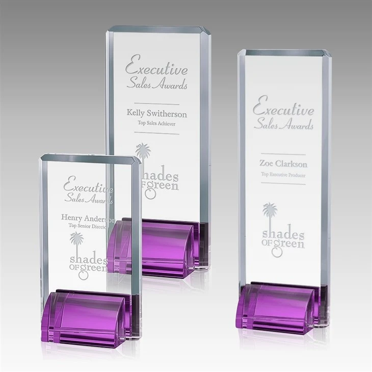Crystal Plaque Awards high quality